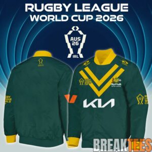Australian Kangaroos Rugby League World Cup 2026 Bomber Jacket