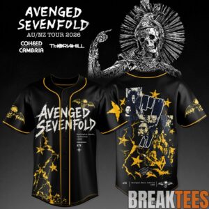 Avenged Sevenfold AUS-NZ Tour 2026 Baseball Jersey