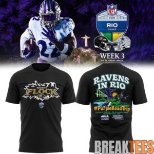 Baltimore Ravens 2026 Rio De Janeiro Game T-Shirt