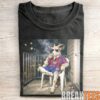 Argentina No. 10 Grinning Dog at Gas Station Funny Soccer Meme T-Shirt