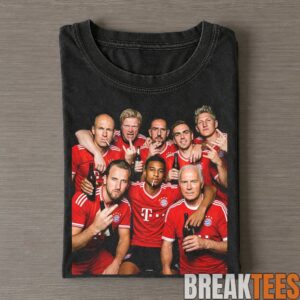 Bayern Munich Harry Kane and Club Legends Smoking and Middle Finger Group T-Shirt 2
