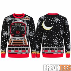 Boston MBTA Subway Train Christmas 2026 Ugly Sweater 1