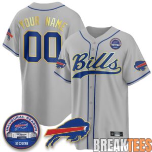 Buffalo Bills 2026 Gold Trim Edition Custom Baseball Jersey 2