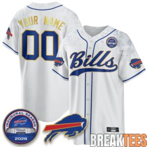 Buffalo Bills 2026 Gold Trim Edition Custom Baseball Jersey 4