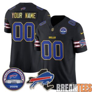 Buffalo Bills 2026 Gold Trim Edition Custom Football Jersey