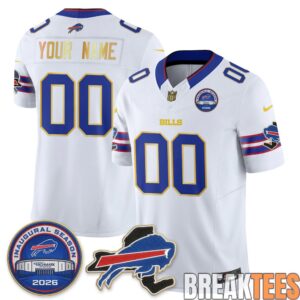 Buffalo Bills 2026 Gold Trim Edition Custom Football Jersey 1