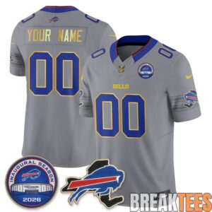 Buffalo Bills 2026 Gold Trim Edition Custom Football Jersey 2