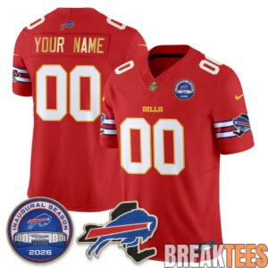 Buffalo Bills 2026 Gold Trim Edition Custom Football Jersey 4