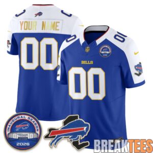 Buffalo Bills 2026 Gold Trim Edition Custom Football Jersey 5
