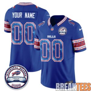 Buffalo Bills Xmas Edition Custom Football Jersey 1