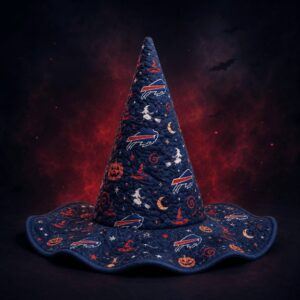 Buffalo Bills Halloween Moon Pumpkin Quilted Witch Hat