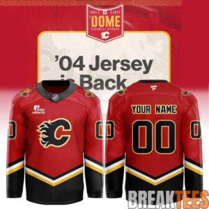Calgary Flames ’04 Jersey Throwback Hockey Jersey Custom