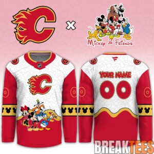 Calgary Flames Mickey & Friends Night Limited Custom Hockey Jersey