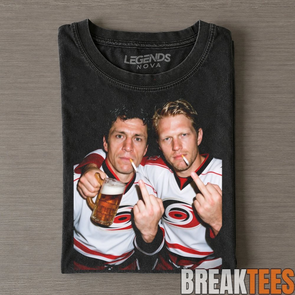 Carolina Hurricanes Rod Brind’Amour and Eric Staal Legends Action Tee Carolina Hurricanes Rod Brind’Amour and Eric Staal Legends Action Tee