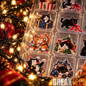 Cat Advent Calendar 2026 - 24 Day Christmas Countdown with Cute Kitty Acrylic Ornaments 2