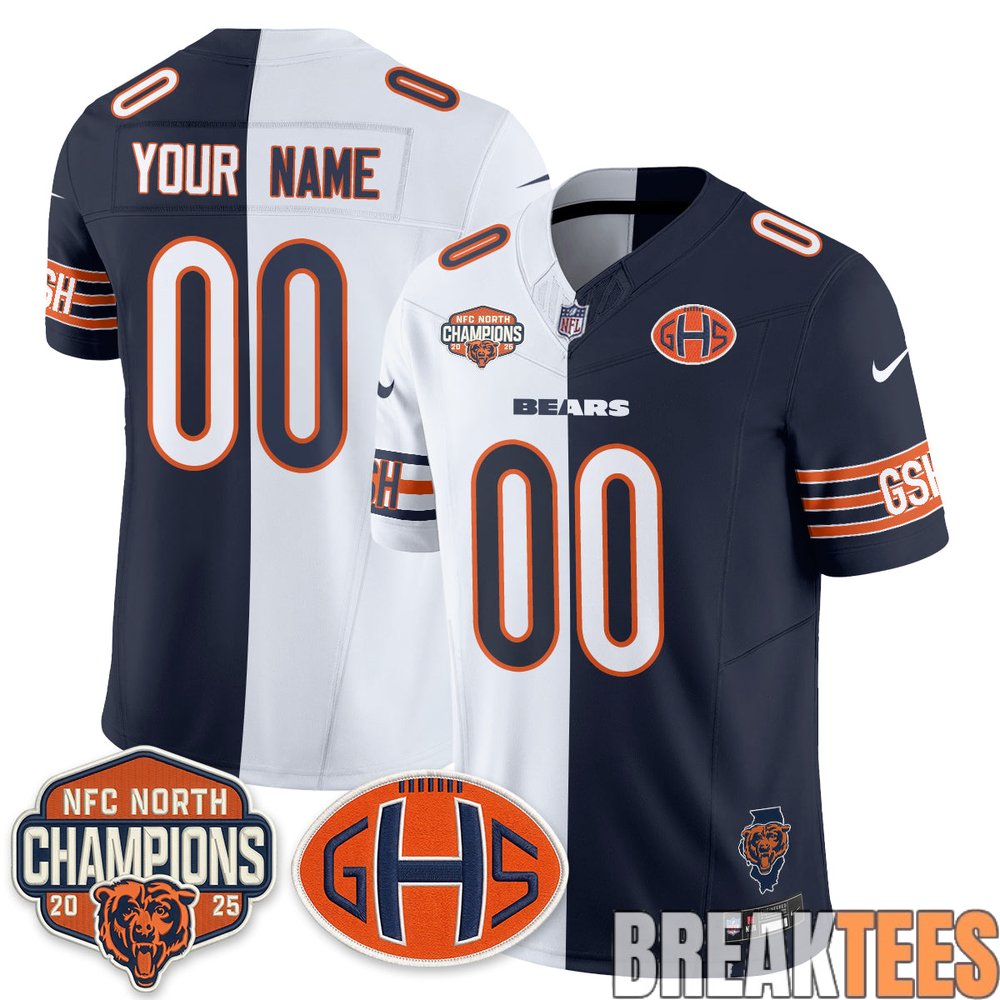 Chicago Bears 2026 Split Edition Custom Football Jersey Chicago Bears 2026 Split Edition Custom Football Jersey