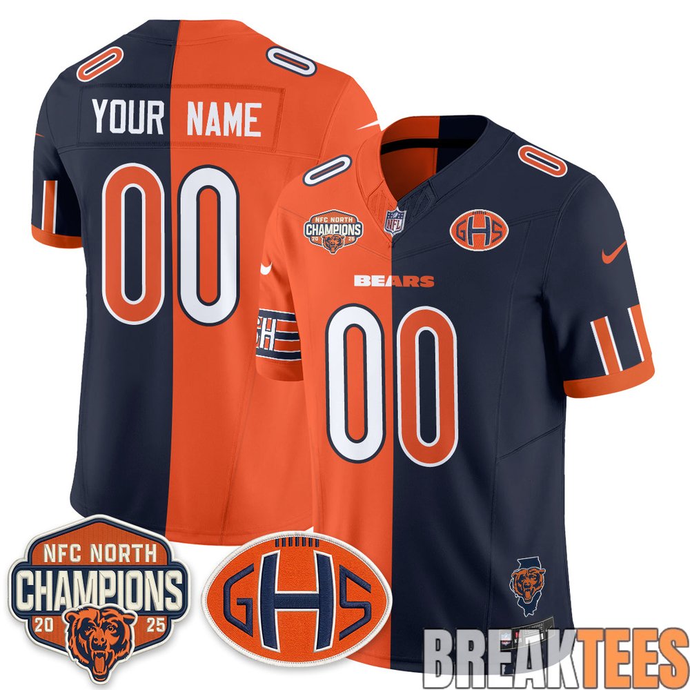 Chicago Bears 2026 Split Edition Custom Football Jersey Chicago Bears 2026 Split Edition Custom Football Jersey