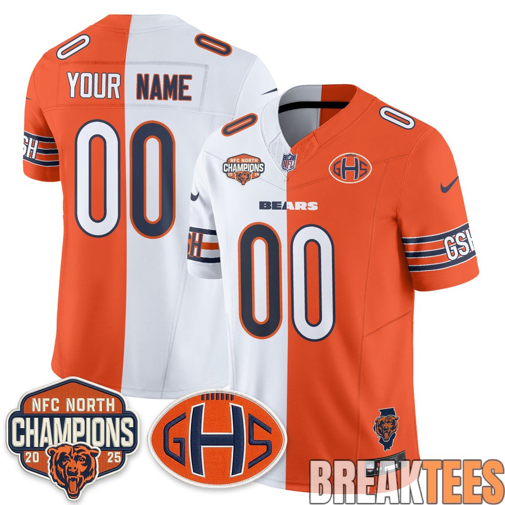 Chicago Bears 2026 Split Edition Custom Football Jersey Chicago Bears 2026 Split Edition Custom Football Jersey