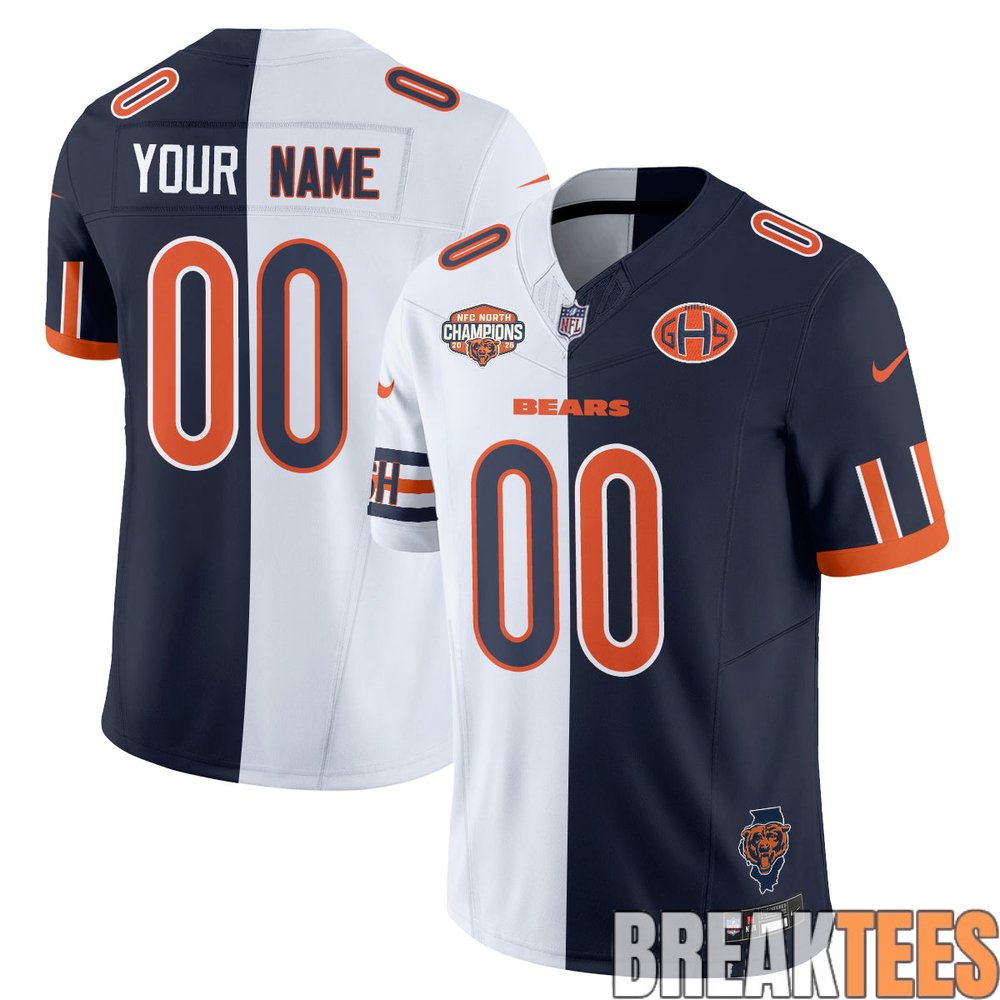 Chicago Bears 2026 Split Edition Custom Football Jersey Chicago Bears 2026 Split Edition Custom Football Jersey