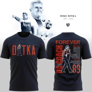 Chicago Bears Mike Ditka Forever - Remembering a Legend - Paying Tribute to Da Coach T-Shirt