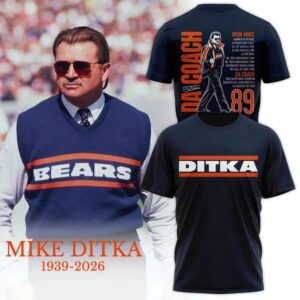 Chicago Bears Mike Ditka Forever - Remembering a Legend - Paying Tribute to Da Coach T-Shirt 2