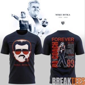 Chicago Bears Mike Ditka Forever - Remembering a Legend - Paying Tribute to Da Coach T-Shirt 3