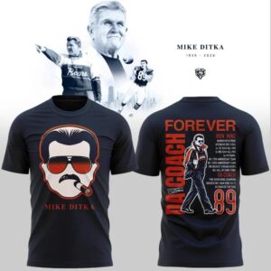 Chicago Bears Mike Ditka Forever - Remembering a Legend - Paying Tribute to Da Coach T-Shirt 4