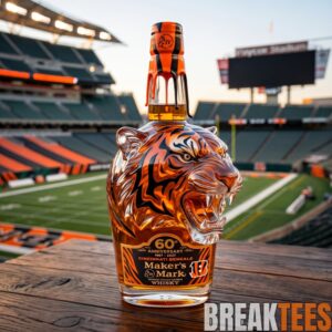 Cincinnati Bengals 60th Anniversary Special Edition Bourbon Bottle