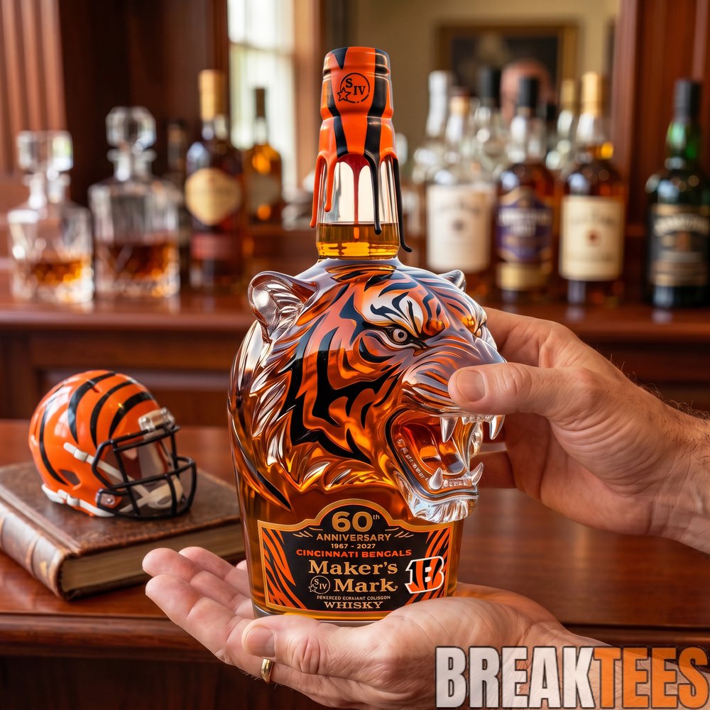 Cincinnati Bengals 60th Anniversary Special Edition Bourbon Bottle Cincinnati Bengals 60th Anniversary Special Edition Bourbon Bottle
