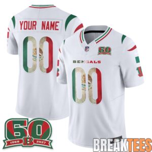 Cincinnati Bengals Mexico Edition Custom Football Jersey 1 Cincinnati Bengals Mexico Edition Custom Football Jersey 1