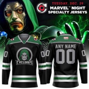 Cincinnati Cyclones x Marvel Dr.Doom Exclusive Custom Hockey Jersey