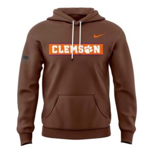 Clemson Tigers Military Appreciation 2026 Brown Hoodie 1