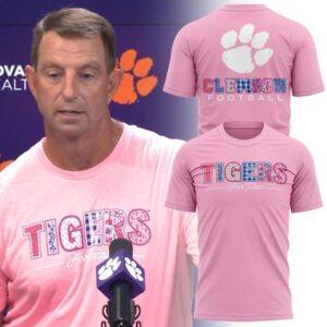 Clemson Tigers 2026 Breast Cancer Awareness Pink T-Shirt