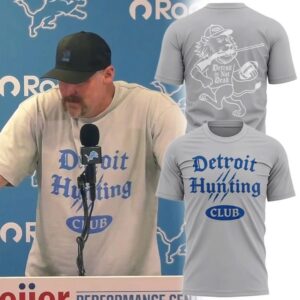 Coach Dan Campbell Detroit Hunting Club Grey T-Shirt