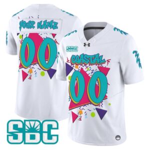 Coastal Carolina Chanticleers Back to the 90's Custom Football Jersey