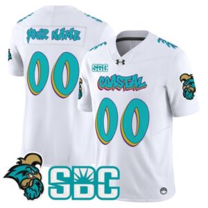 Coastal Carolina Chanticleers Back to the 90's Custom Football Jersey 1