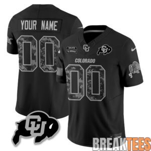 Colorado Buffaloes 2026 Salute to Service Custom Football Jersey