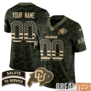 Colorado Buffaloes 2026 Salute to Service Custom Football Jersey 1