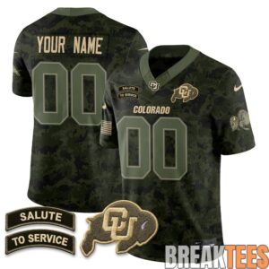 Colorado Buffaloes 2026 Salute to Service Custom Football Jersey 2