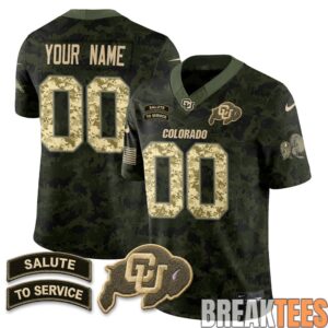 Colorado Buffaloes 2026 Salute to Service Custom Football Jersey 3
