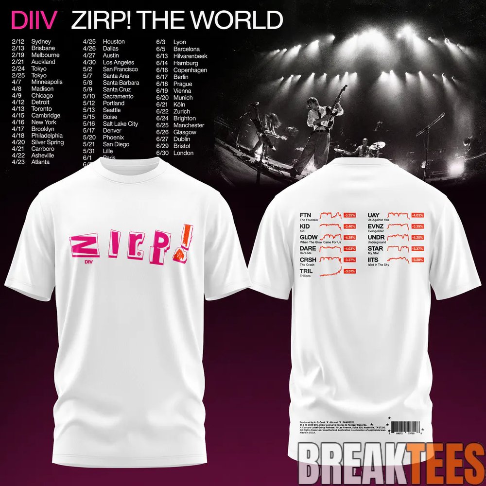 DIIV Australia Tour Special T-Shirt DIIV Australia Tour Special T-Shirt