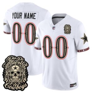 Dallas Cowboys 2026 Día de los Muertos Limited Custom Football Jersey 1