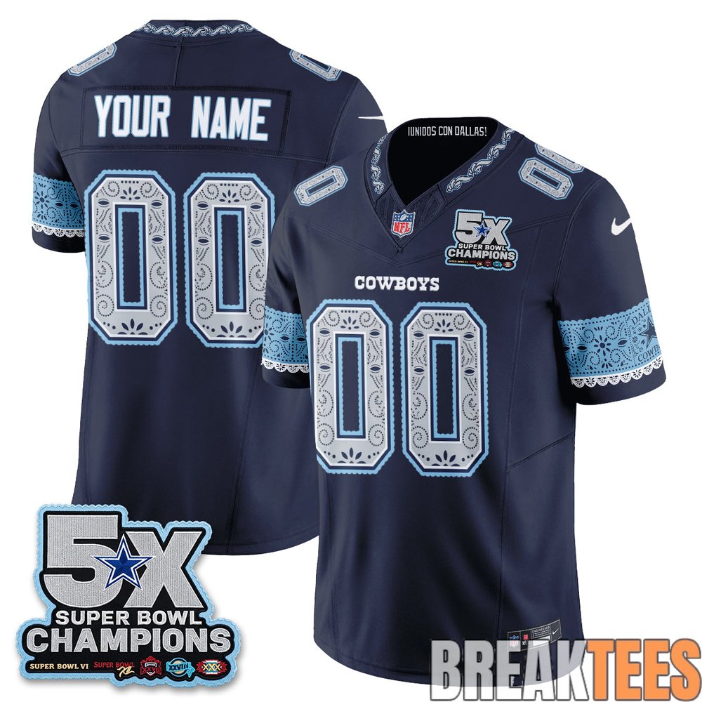 Dallas Cowboys 2026 Hispanic Month Edition Custom Football Jersey Dallas Cowboys 2026 Hispanic Month Edition Custom Football Jersey