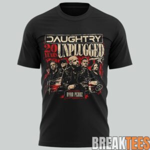 Daughtry 20 Years Unplugged Tour 2026 Rock Music Concert Black T-Shirt 1