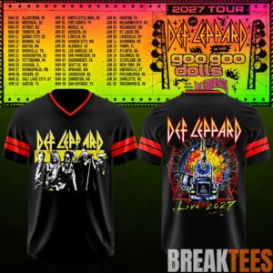 Def Leppard & Goo Goo Dolls Tour 2027 Football Jersey 1