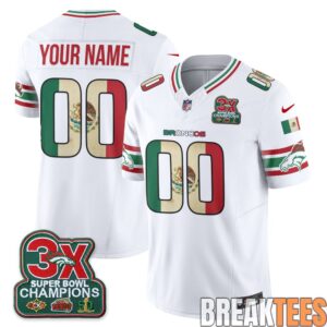 Denver Broncos Mexico Edition Custom Football Jersey 1