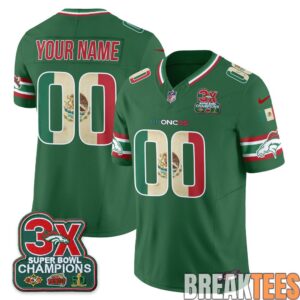 Denver Broncos Mexico Edition Custom Football Jersey 2
