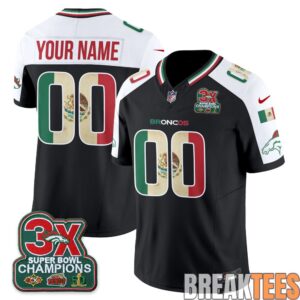 Denver Broncos Mexico Edition Custom Football Jersey 4