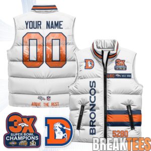 Denver Broncos Mile High Custom Puffer Vest