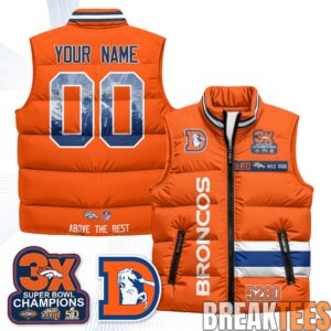 Denver Broncos Mile High Custom Puffer Vest 2
